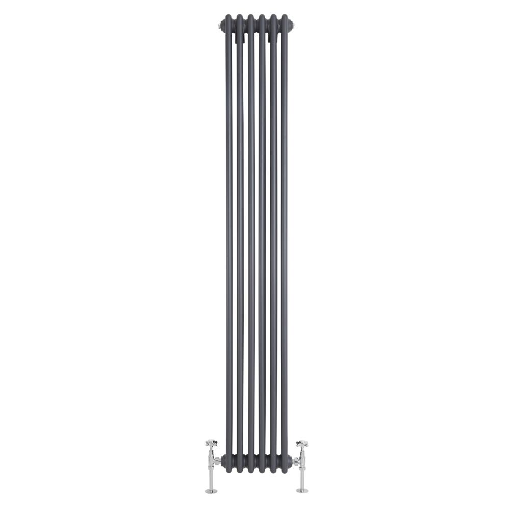 Milano Windsor - Traditional 3 Column Radiator - Cast Iron Style - Anthracite - 1800mm x 293mm