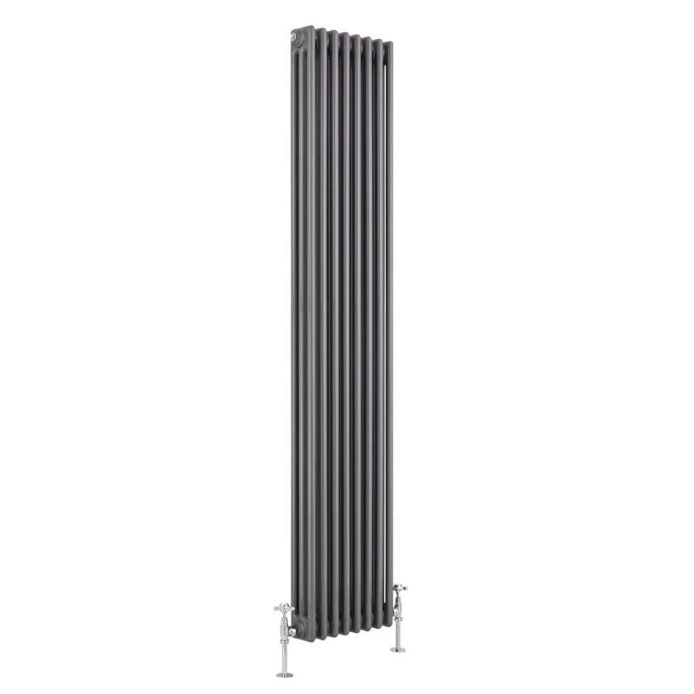 Milano Windsor - Traditional 3 Column Radiator - Raw Metal Lacquered - 1800mm x 383mm