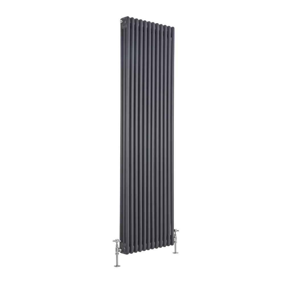 Milano Windsor - Traditional 3 Column Radiator - Cast Iron Style - Anthracite - 1800mm x 563mm