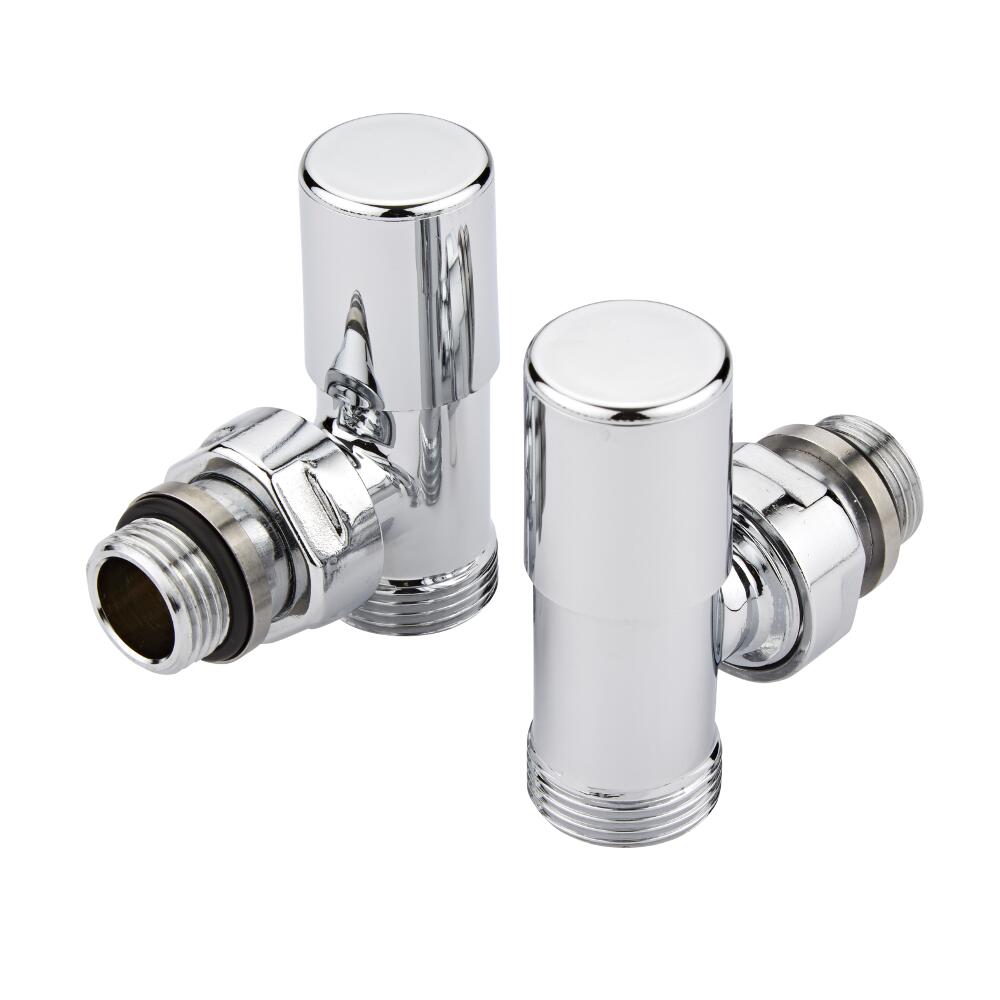 Milano - Chrome Manual Angled Euro Cone Valve With Euro Cone Adaptor - Copper 16 mm