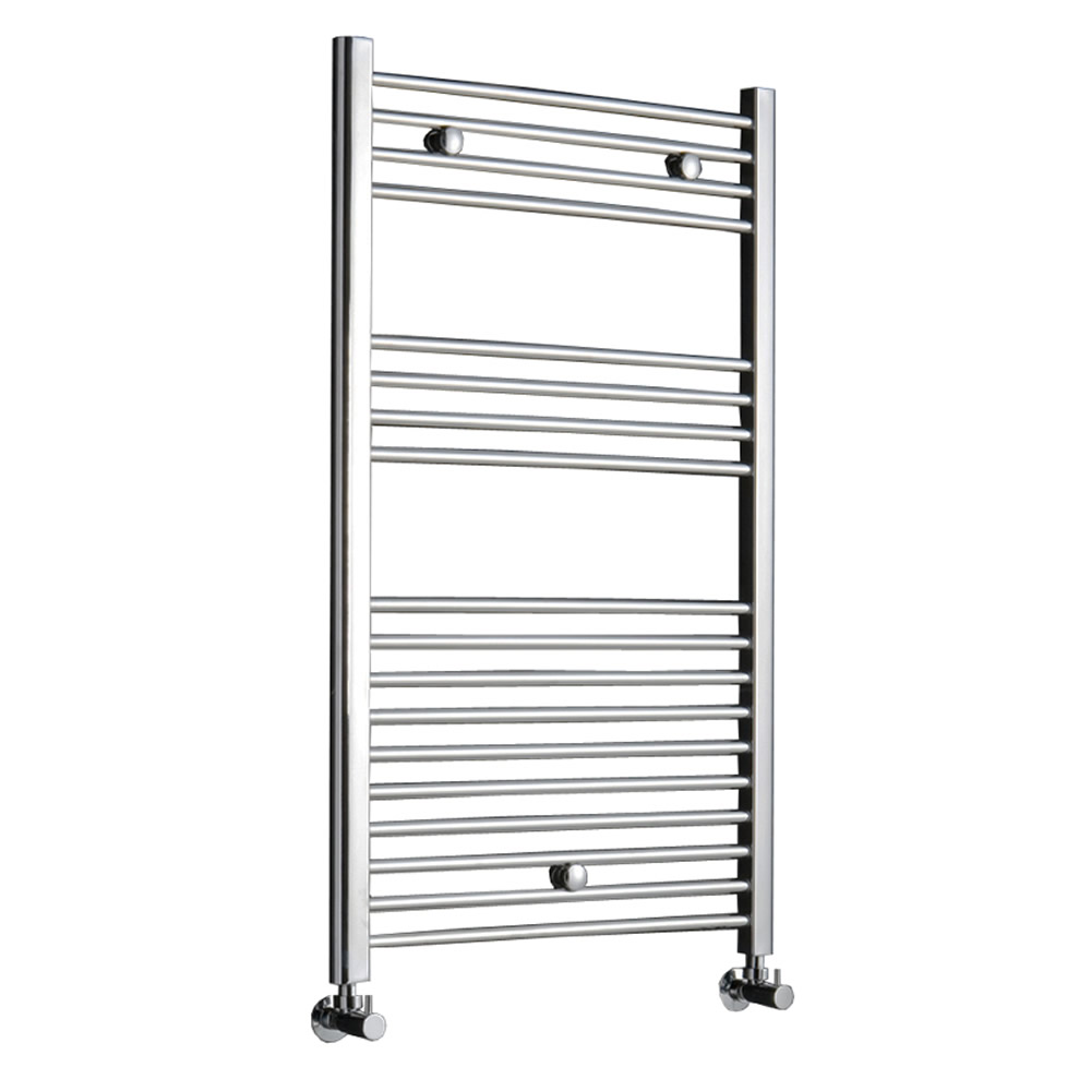 Kudox Ladder - Premium Chrome Flat Heated Towel Rail - 1000mm x 600mm