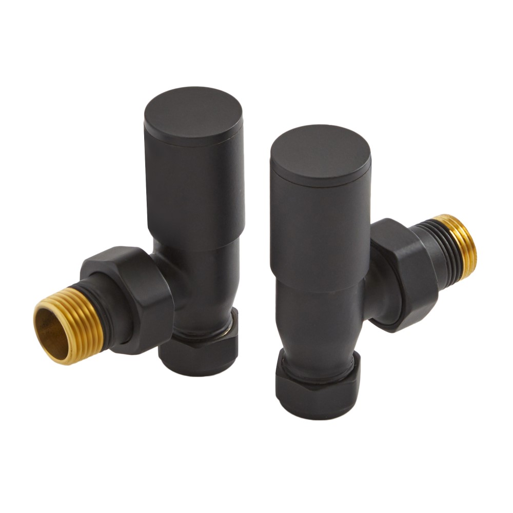 Milano - Black Angled Radiator Valves
