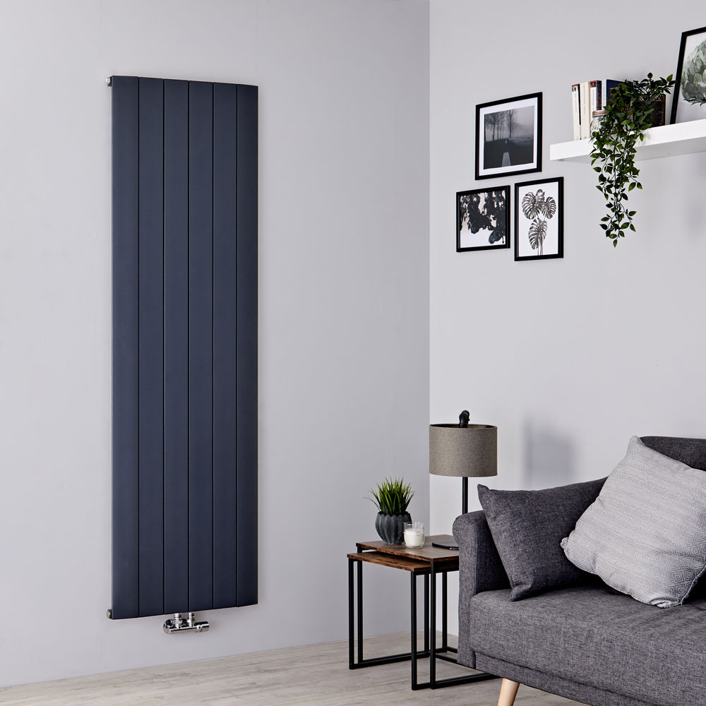 Milano Skye - Aluminium Anthracite Vertical Designer Radiator 1600mm x 565mm