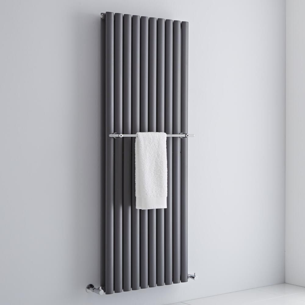 Milano - Chrome Towel Rail for Aruba Vertical Designer Radiator 590mm