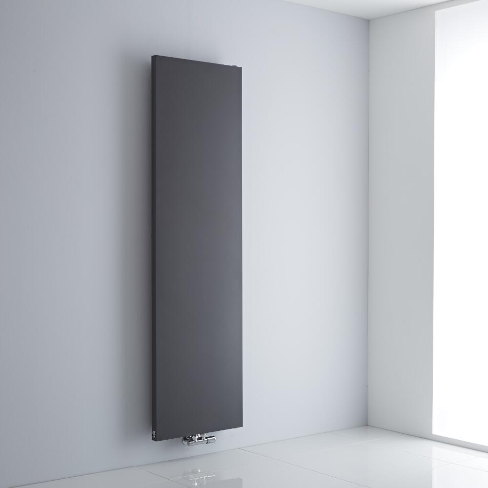 Milano Riso - Anthracite Flat Panel Vertical Designer Radiator 1800mm x 500mm