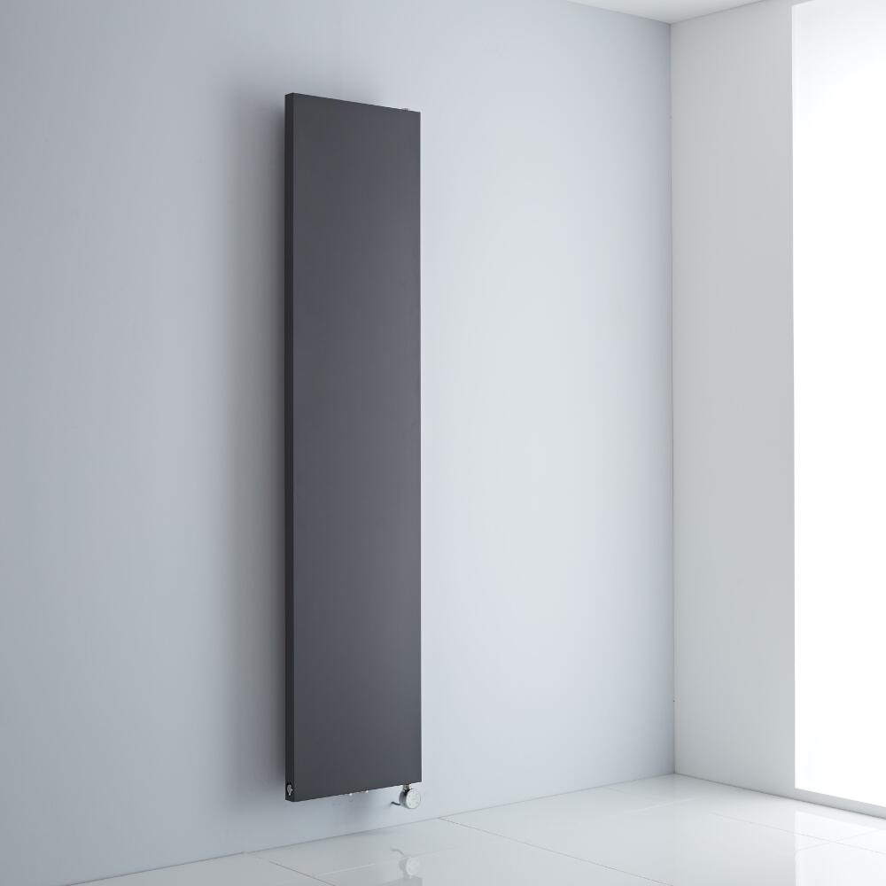 Milano Riso Electric - Anthracite Flat Panel Vertical Designer Radiator 1820mm x 400mm