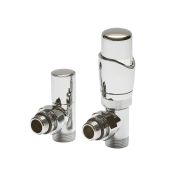 Milano - Chrome Radiator Valve with Chrome TRV & 15mm Copper Adapters