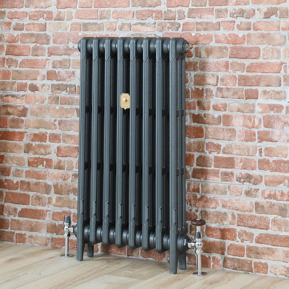 Milano Mercury - Cast Iron Radiator - 660mm Tall - Antique Silver ...