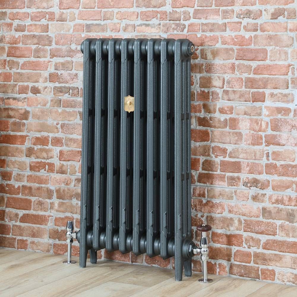Milano Mercury - Cast Iron Radiator - 860mm Tall - Antique Silver ...