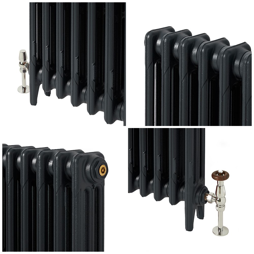 Milano Mercury - 3 Column Cast Iron Radiator - 760mm Tall - Farrow ...