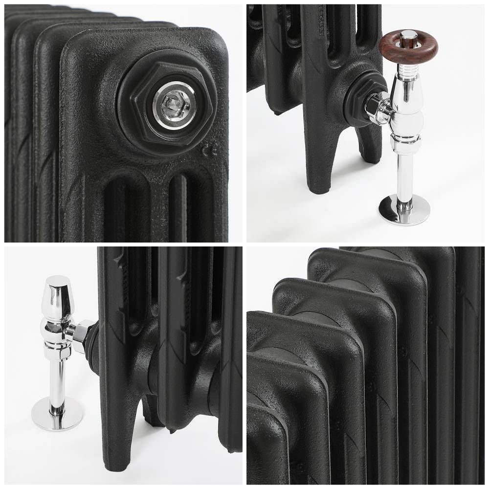 Milano Radiator Inserts Milano Mercury - 3 Column Cast Iron Radiator - 560mm Tall - Slate Black ...