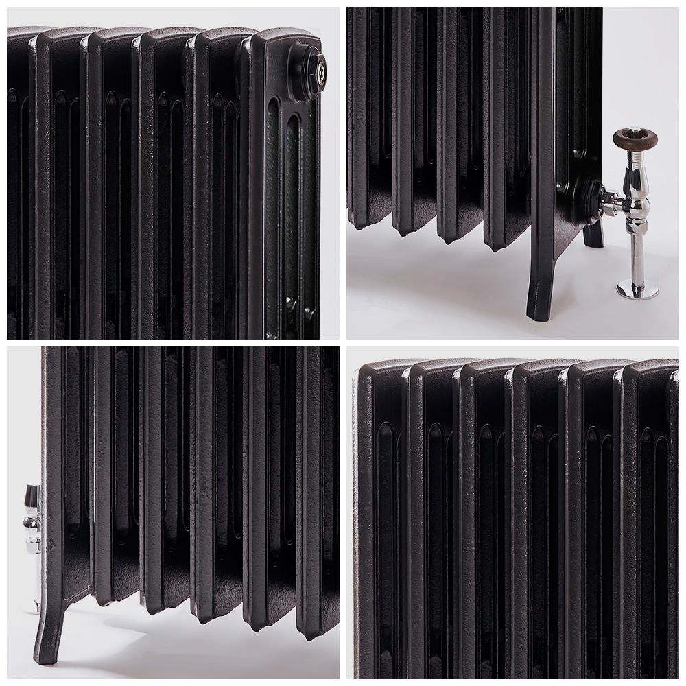 Graphite Radiators Milano Isabel - 4 Column Cast Iron Radiator - 760mm Tall - Antique ...