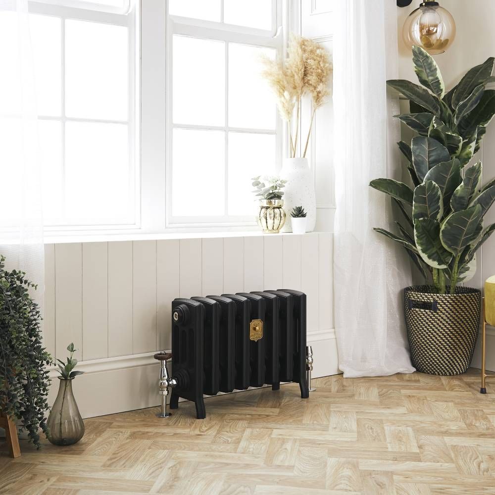 Slate Radiators Milano Isabel - Cast Iron Radiator - 357mm Tall - Slate Black ...