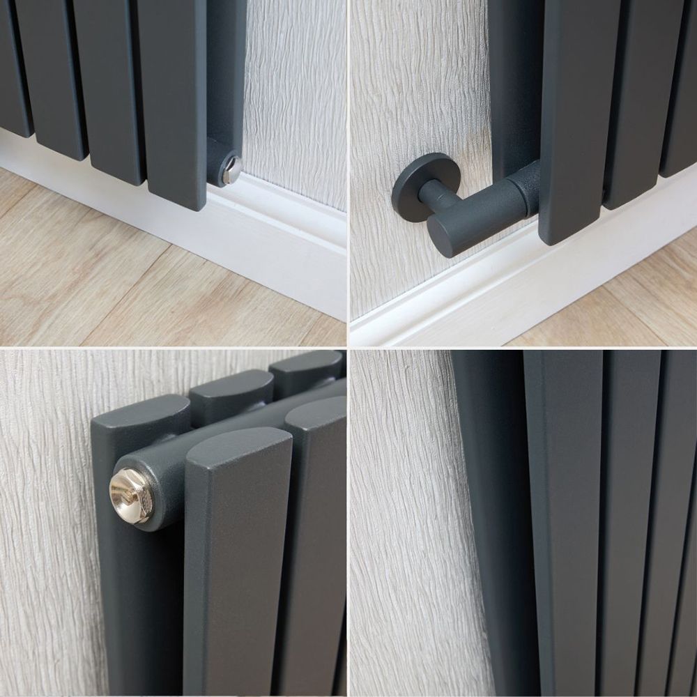 Milano x ECOSO Capri Electric Anthracite Horizontal Designer Radiator