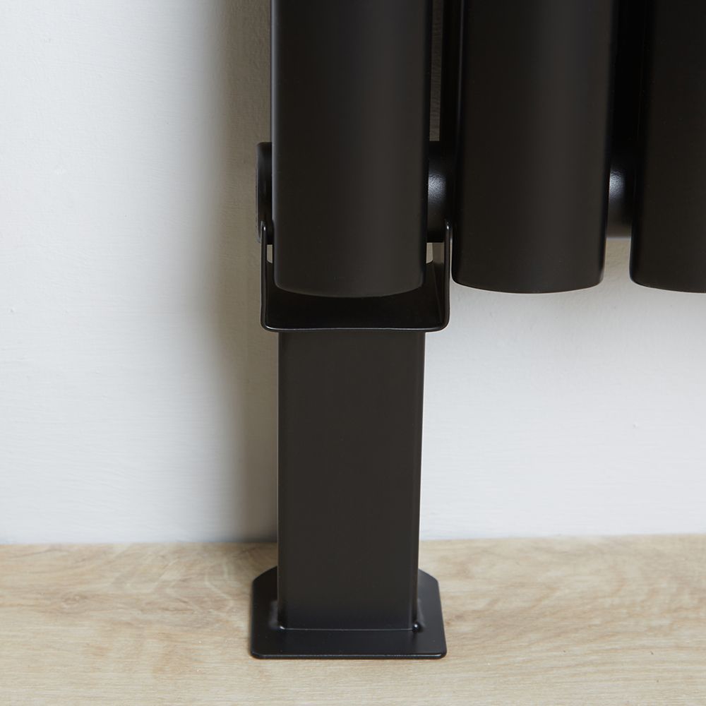 Milano - Black Floor-Mounting Feet for Capri & Java Designer Radiators