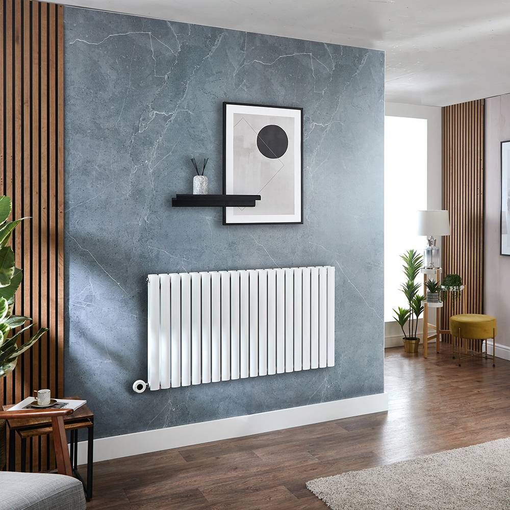 Milano x ECOSO Aruba Electric White Horizontal Designer Radiator