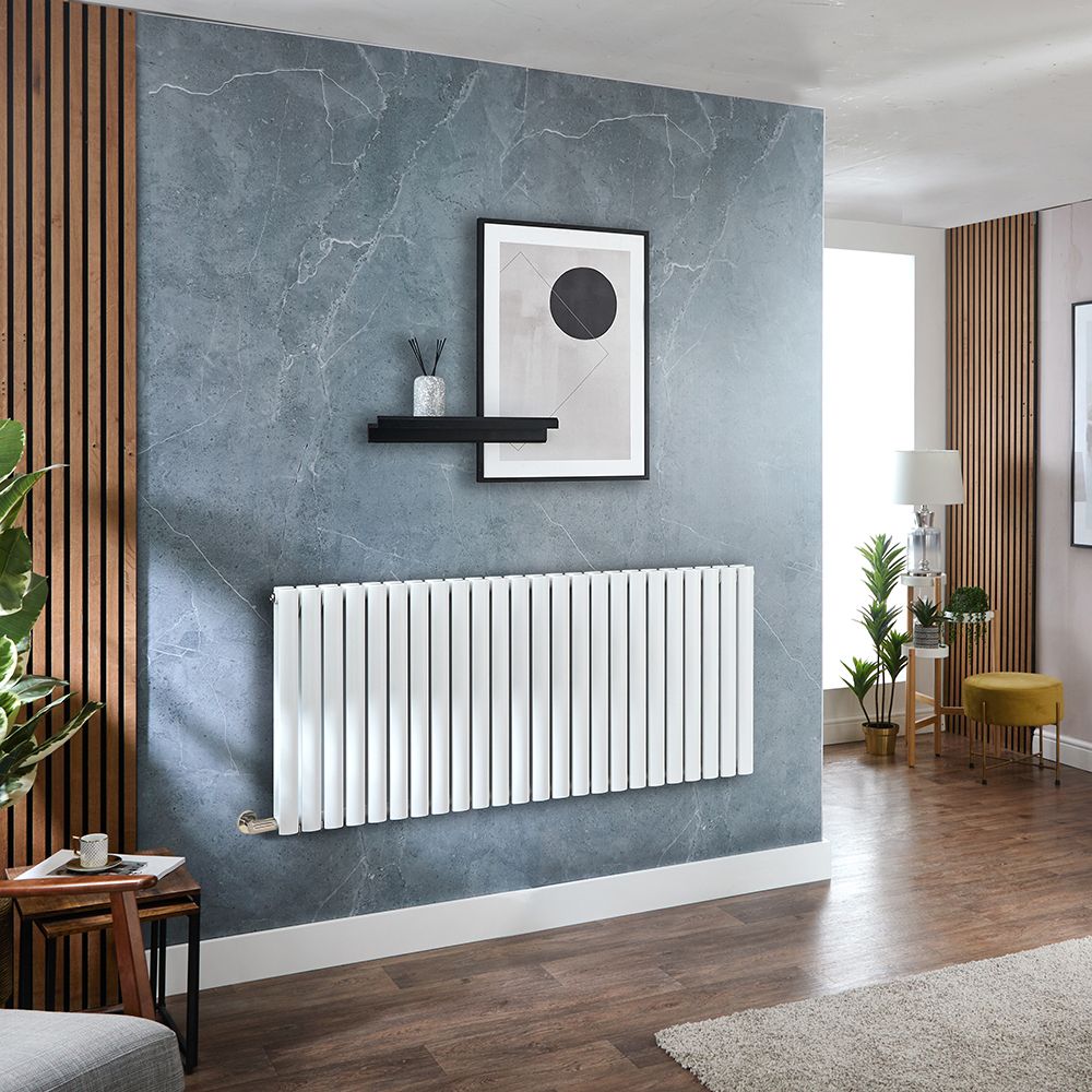 Milano x ECOSO Aruba Electric White Horizontal Designer Radiator
