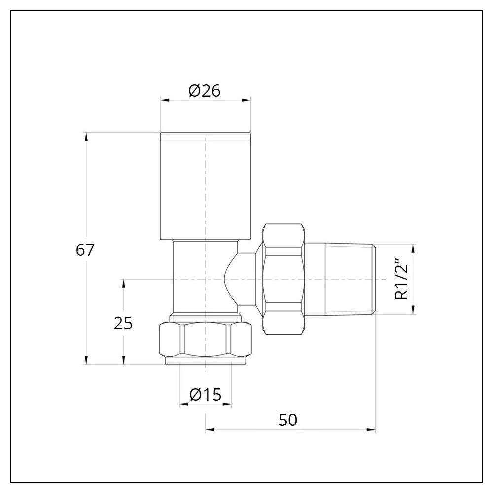 Stengeventil Radiator Sterling - Chrome Angled Radiator Valves (Pair)