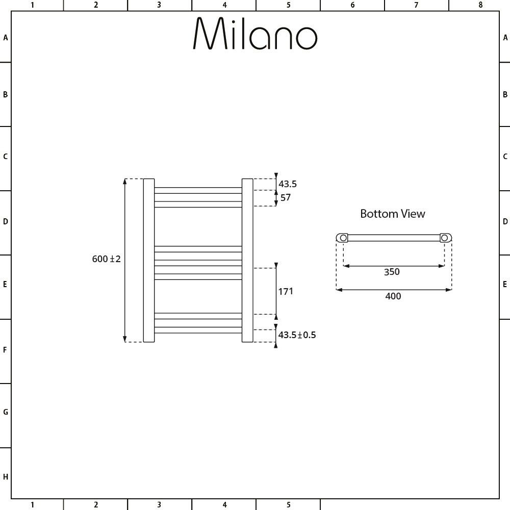 Milano kent towel rail hotsell