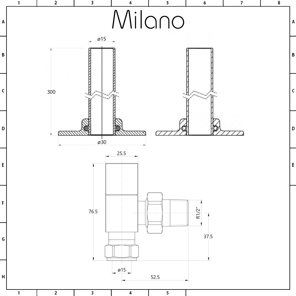 IBathUK Cube Thermostatic Radiator Valve,Solid Brass,Angled - View #8