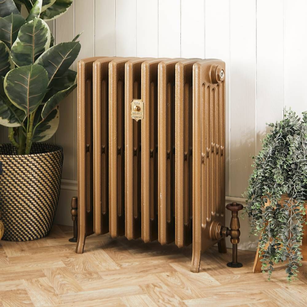 Milano Isabel Cast Iron Radiator 660mm Tall Burnt Gold - Main Image