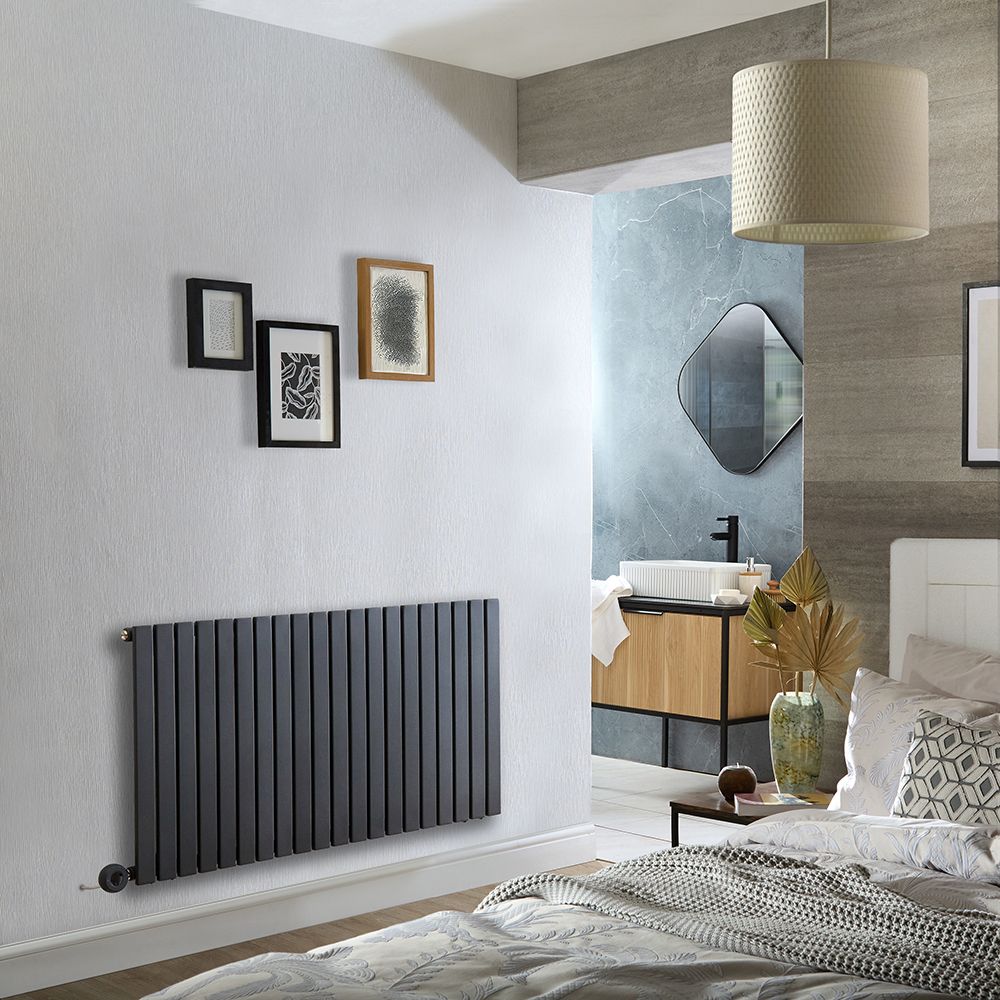 Milano x ECOSO Capri Electric Anthracite Flat Panel Horizontal