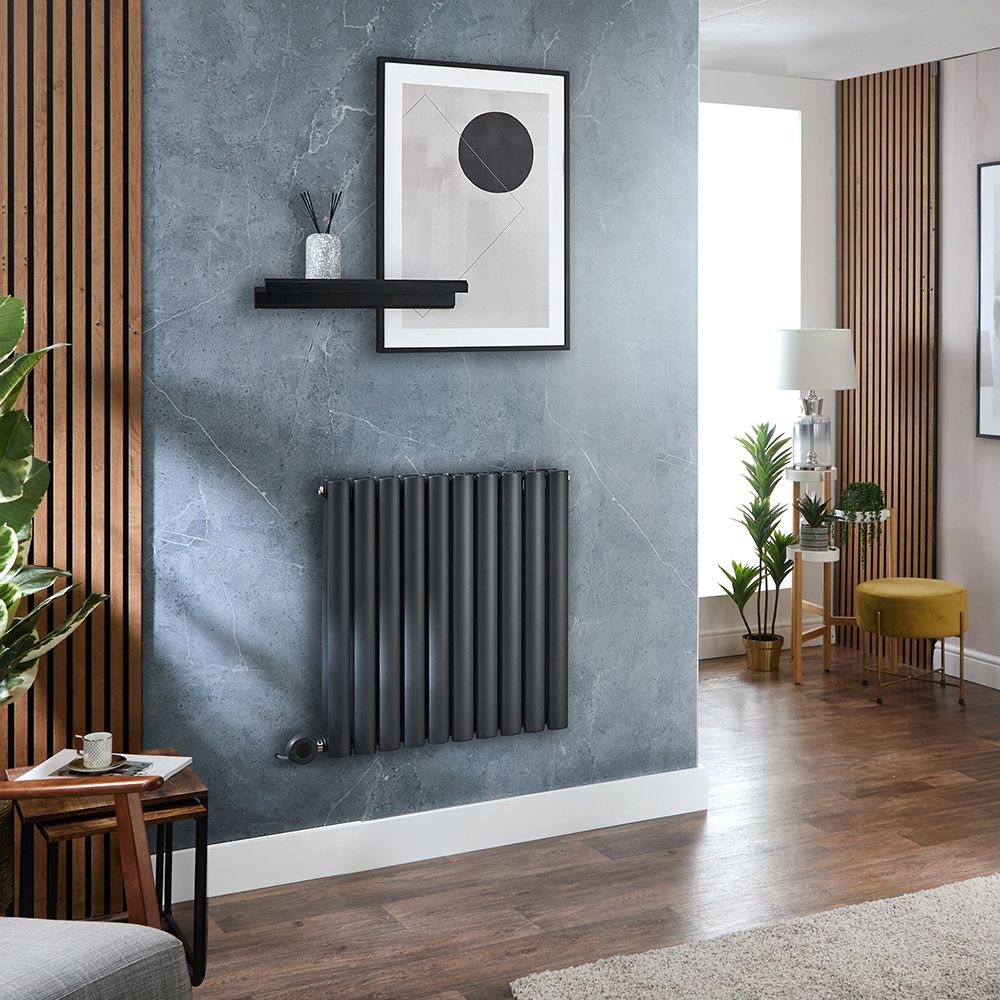 Milano x ECOSO Aruba - Electric Anthracite Horizontal Designer Radiator ...