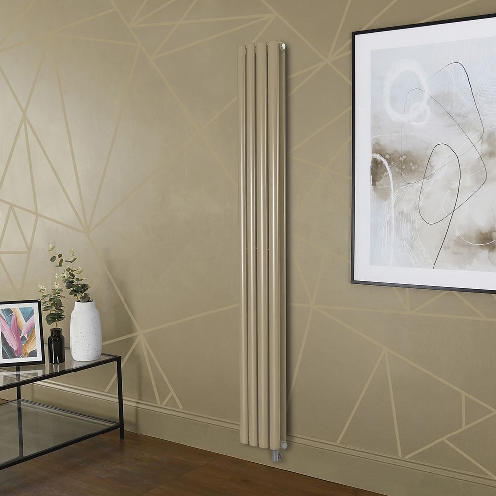 Alba Radiators Milano Aruba - Electric Elk Brown Vertical Designer Radiator - Choice ...