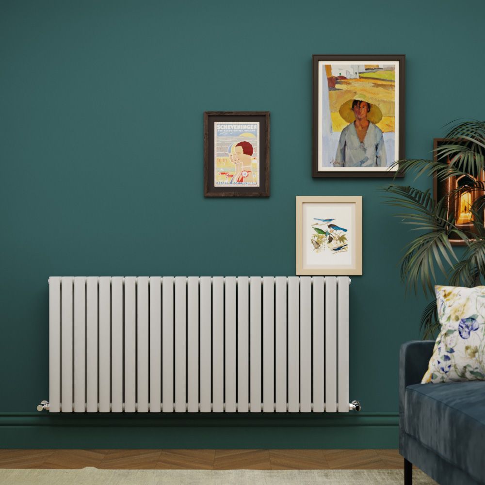 Milano Aruba Light Grey Horizontal Designer Radiator 635mm x