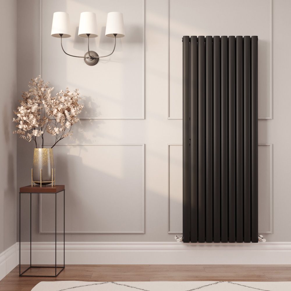 Milano Aruba Black Vertical Designer Radiator 1600mm x 590mm