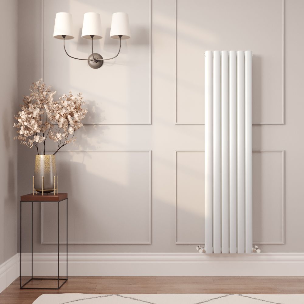 Milano Aruba White Vertical Designer Radiator 1500mm x 354mm
