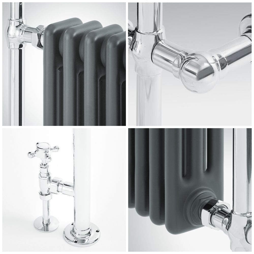 Milano Elizabeth Anthracite Traditional Dual Fuel Heated Towel