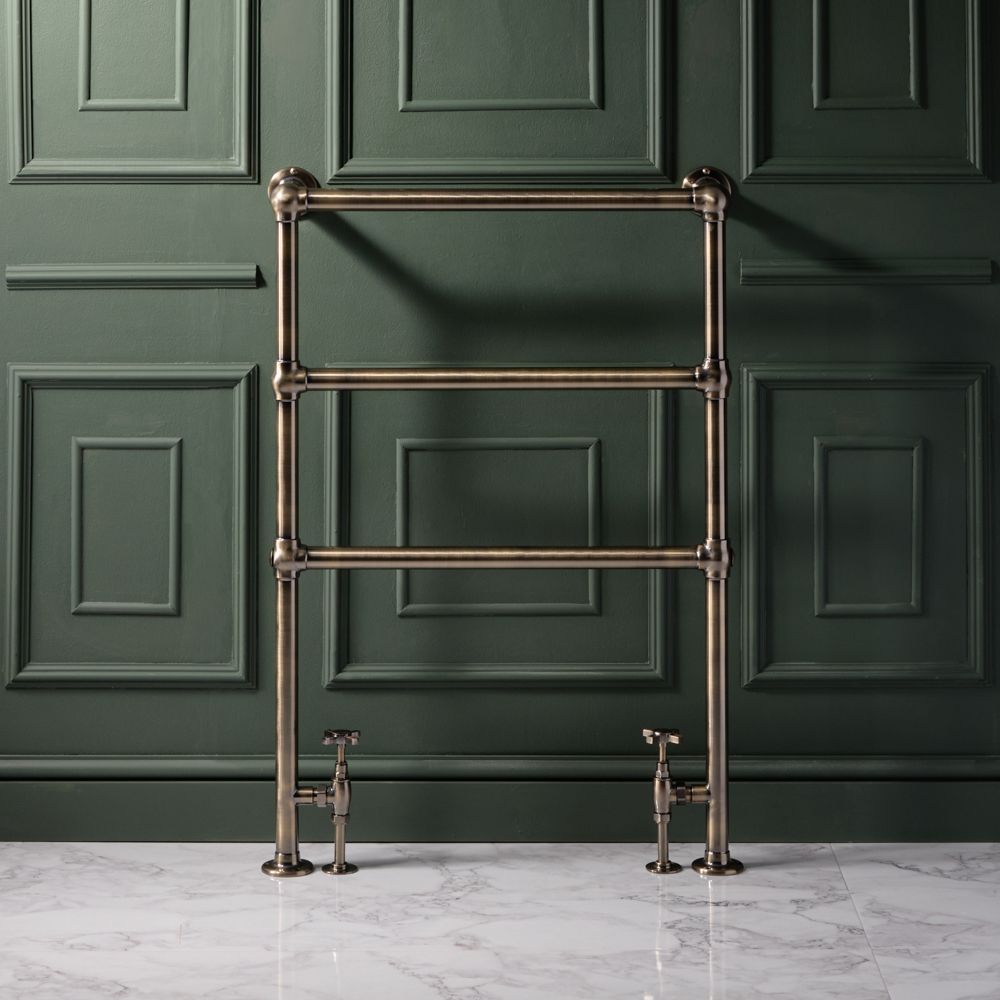 Milano Derwent Traditional Minimalist Dark Brushed Brass Heated
