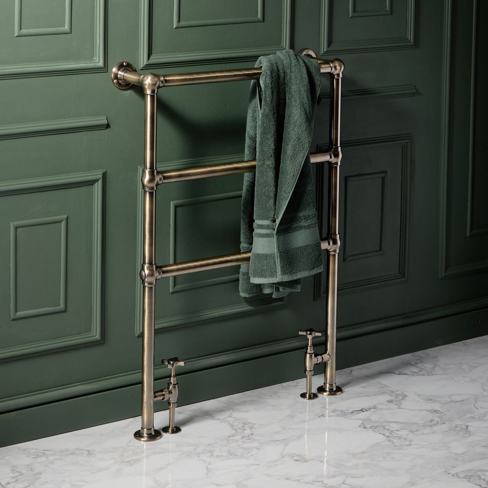 Milano Derwent Traditional Minimalist Dark Brushed Brass Heated
