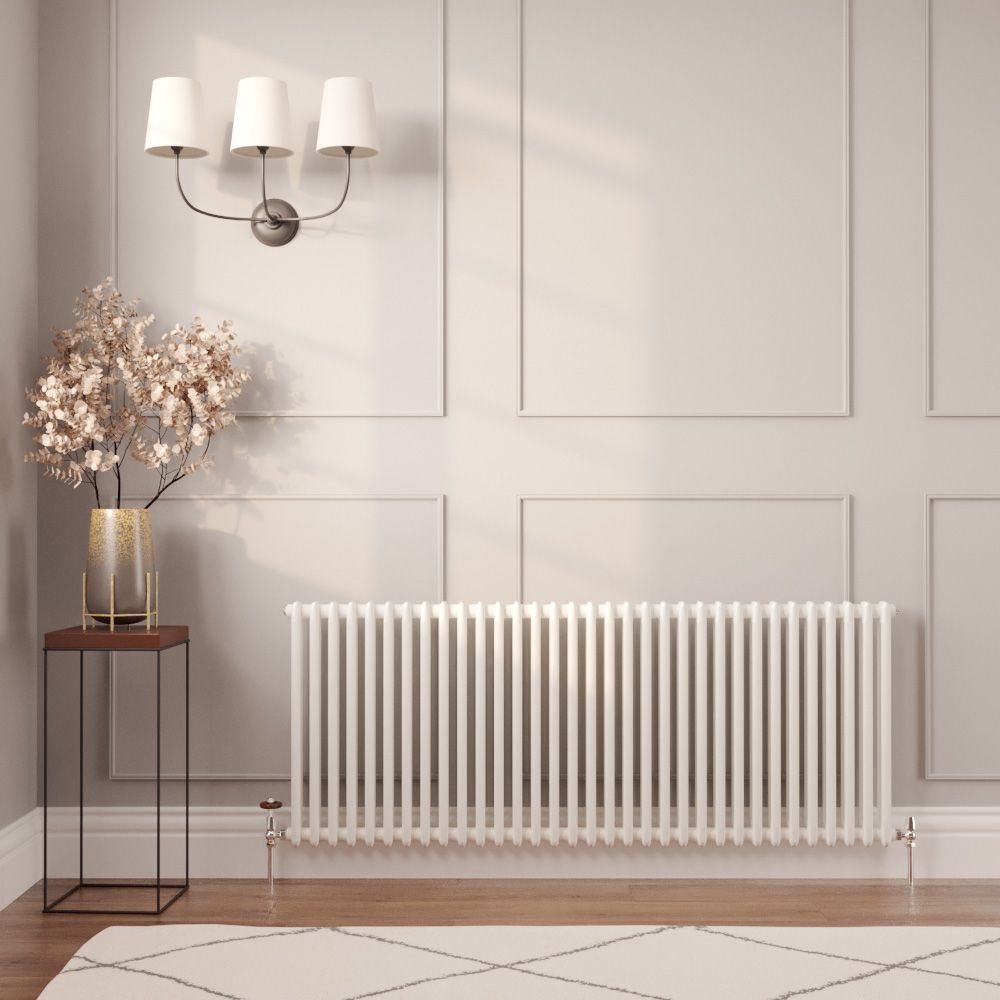 Milano Windsor Horizontal Double Column White Traditional Cast