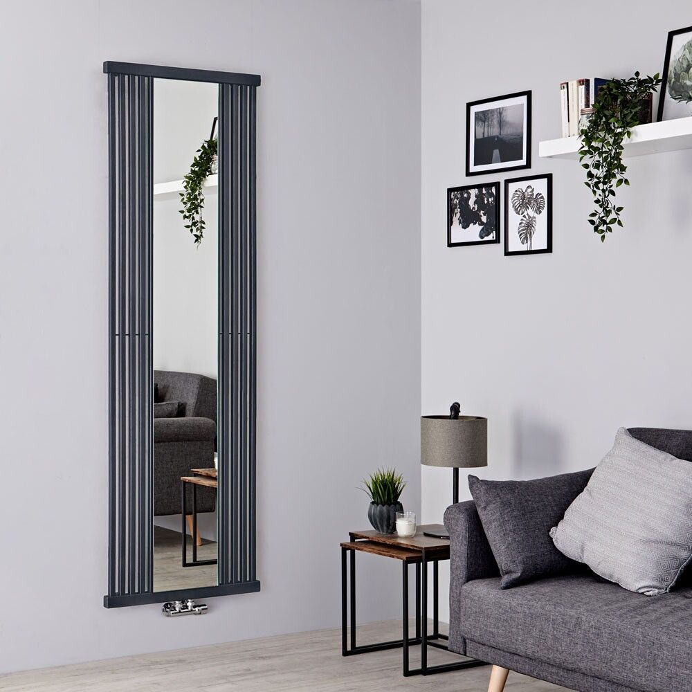 Terma Intra Stone Vertical Designer Radiator With Mirror 1700mm