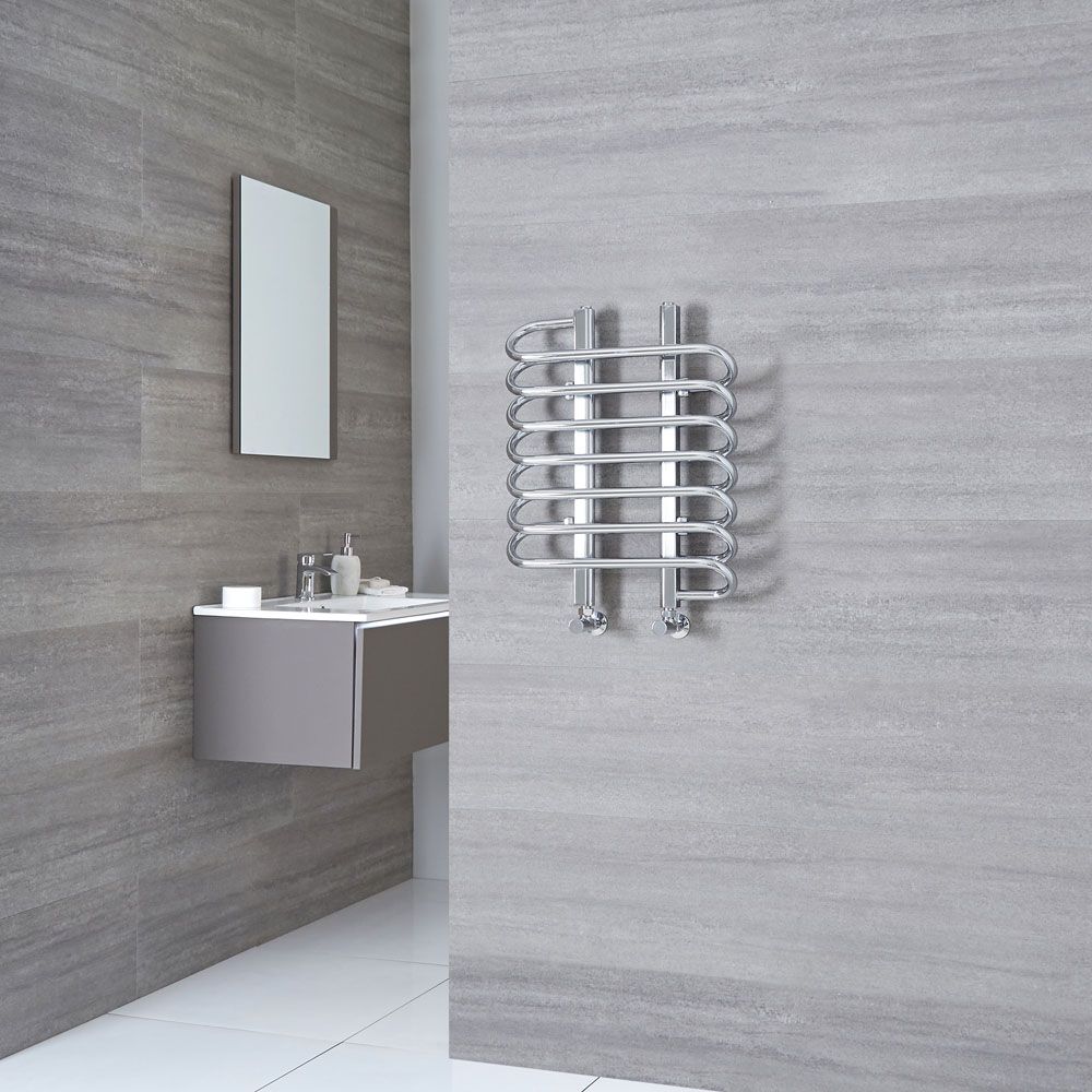 Ancona Brushed Brass Heated Towel Rail