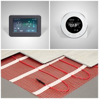 7.0m2 Electric Underfloor Heating kit 150w Black Smart WiFi Thermostat