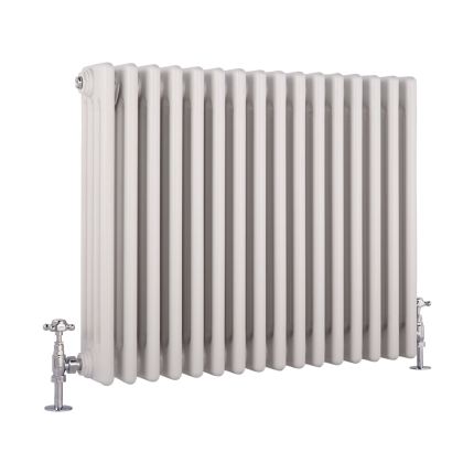 Milano Windsor - White Traditional Horizontal Four Column Radiator - 600mm x 785mm