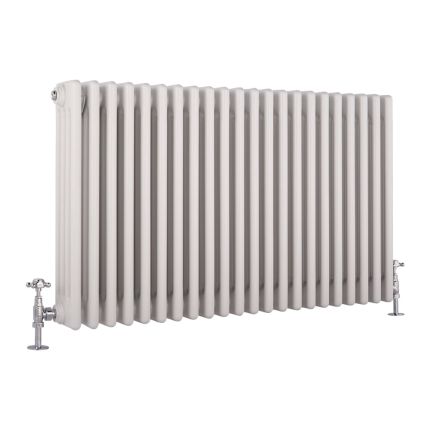 Milano Windsor - White Traditional Horizontal Four Column Radiator - 600mm x 1010mm