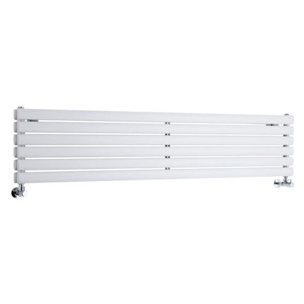 Milano Aruba - White Horizontal Designer Radiator 354mm x 1600mm (Double Panel)