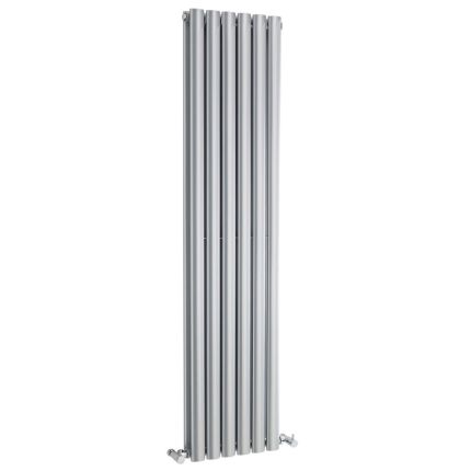 Milano Aruba - Silver Vertical Designer Radiator 1500mm x 354mm (Double Panel)