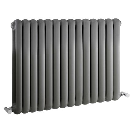 Milano Urban - Anthracite Horizontal Double Column Radiator 635mm x 863mm
