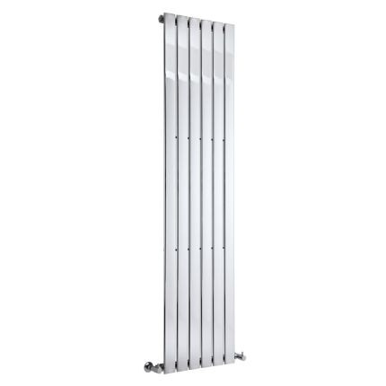 Milano Alpha - Chrome Vertical Flat Panel Designer Radiator 1800mm x 450mm (Single Panel)