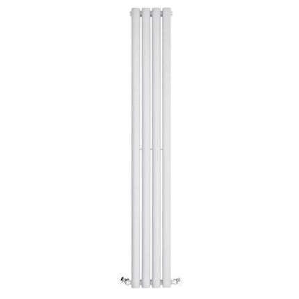 Milano Aruba - Modern White Vertical Designer Radiator 1400mm x 236mm (Double Panel)