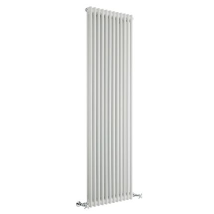 Milano Windsor - Vertical Double Column White Traditional Cast Iron Style Radiator - 1800mm x 560mm