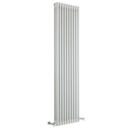 Milano Windsor - Vertical Triple Column White Traditional Cast Iron Style Radiator - 1800mm x 470mm