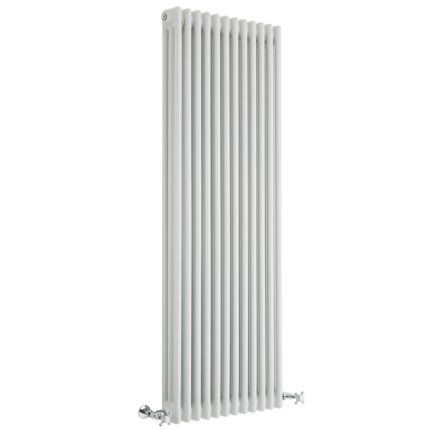 Milano Windsor - Vertical Triple Column White Traditional Cast Iron Style Radiator - 1500mm x 560mm