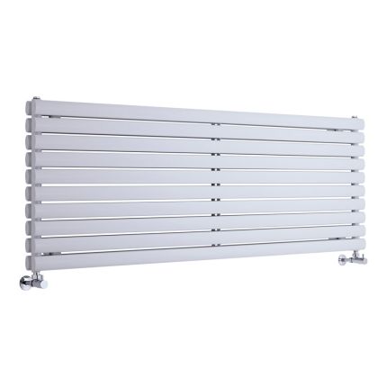 Milano Aruba - White Horizontal Designer Radiator 590mm x 1600mm (Double Panel)