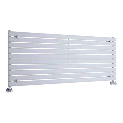 Milano Aruba - White Horizontal Designer Radiator 590mm x 1600mm (Single Panel)